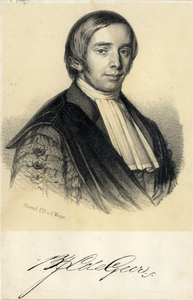 104671 Portret van prof. Barthold Jacob Lintelo baron de Geer van Jutphaas, geboren 1816, hoogleraar in de ...
